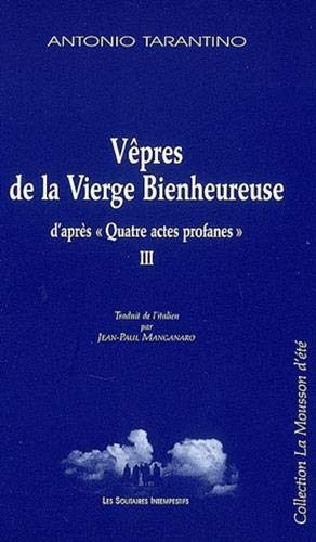 Beispielbild fr Vpres de la Vierge bienheureuse zum Verkauf von Gallix