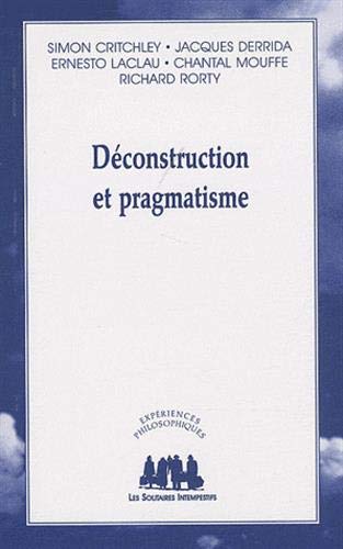 Stock image for Dconstruction et pragmatisme for sale by Gallix