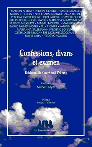 Beispielbild fr Confessions, divans et examen zum Verkauf von Gallix