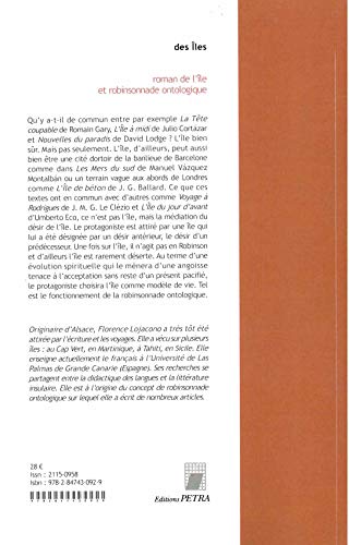 Beispielbild fr Roman de l'le et robinsonnade ontologique (French Edition) zum Verkauf von Gallix
