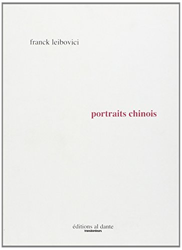 Beispielbild fr PORTRAITS CHINOIS zum Verkauf von Gallix