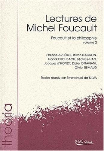 Stock image for Lectures de Michel Foucault. : Volume 2, Foucault et la philosophie for sale by Ammareal