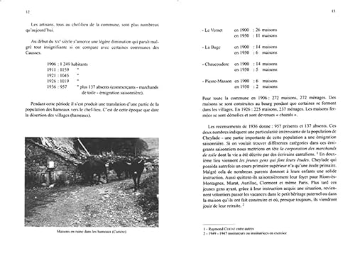 Imagen de archivo de L'volution conomique d'une commune rurale : Cheylade (Cantal) depuis 150 ans (1800  1950) a la venta por Ammareal