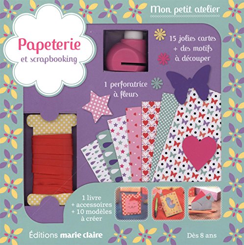 9782848318639: Papeterie et scrapbooking: Avec 1 perforatrice, 1 mtre de ruban et 15 feuilles de papier