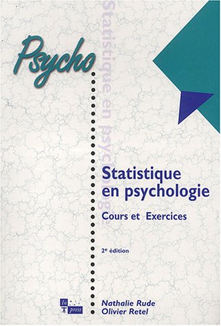 Beispielbild fr Statistique en psychologie zum Verkauf von A TOUT LIVRE