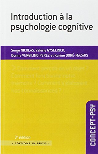 Stock image for Introduction  la psychologie cognitive for sale by medimops