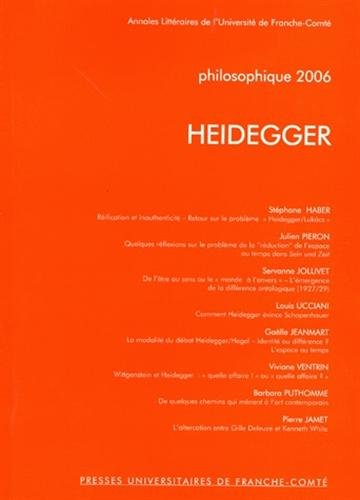 Beispielbild fr Philosophique, Anne 2006 : Heidegger zum Verkauf von medimops