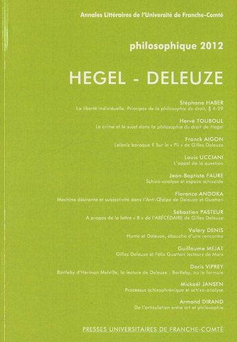 Imagen de archivo de Philosophique 2012. hegel - deleuze a la venta por medimops