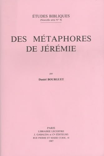 9782850210303: Des mtaphores de Jrmie: 9 (Etudes Bibliques)