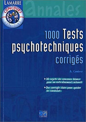 Beispielbild fr 1000 tests psychotechniques corrigs zum Verkauf von Ammareal