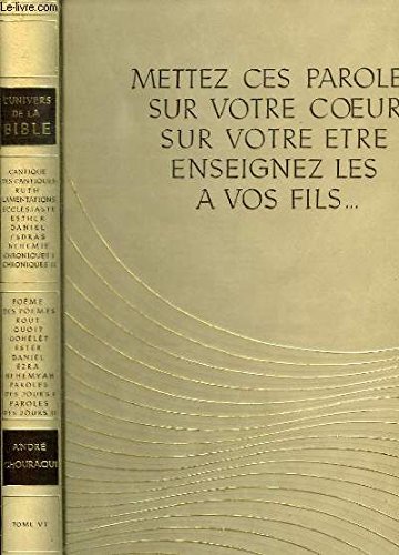 9782850320910: L'UNIVERS DE LA BIBLE - TOME VI