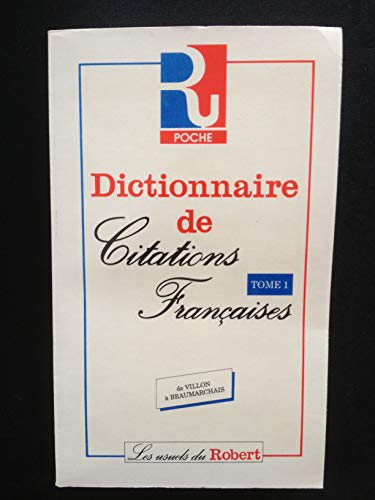 Imagen de archivo de Dictionnaire de citations francaises. a la venta por Ammareal