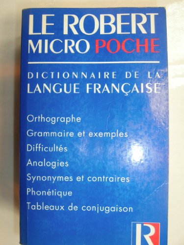 Stock image for Micro Robert Poche Dictionnaire de la Langue Française (French Edition) for sale by HPB-Ruby