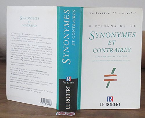 Beispielbild fr Dictionnaire des synonymes et des contraires, dition 98 zum Verkauf von Ammareal