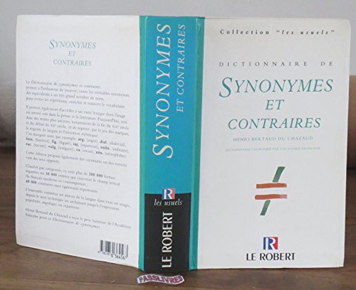 Stock image for Dictionaire De Synonymes Et Contraires for sale by WorldofBooks