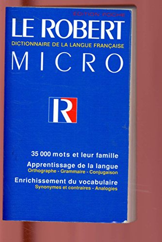 9782850365294: Le Robert Micro de la langue franaise, dition 1998