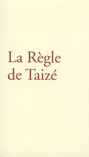 Beispielbild fr REGLE DE TAIZE (LA) zum Verkauf von WorldofBooks