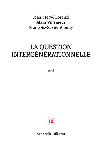 Imagen de archivo de La question intergnrationnelle a la venta por Ammareal