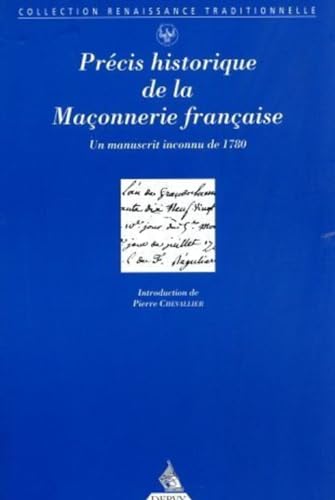 Beispielbild fr Prcis historique de la maonnerie franaise zum Verkauf von Chapitre.com : livres et presse ancienne