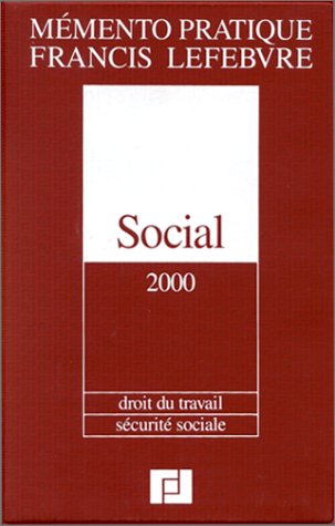 Beispielbild fr Social 2000. Droit du travail, scurit sociale zum Verkauf von Ammareal