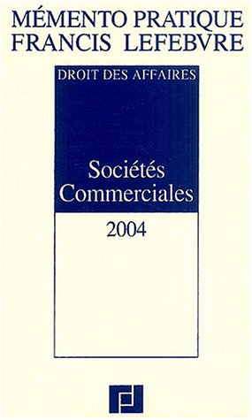 Stock image for Socits Commerciales 2004 for sale by Ammareal