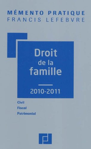 Beispielbild fr Droit de la famille: Civil, fiscal, patrimonial zum Verkauf von Ammareal