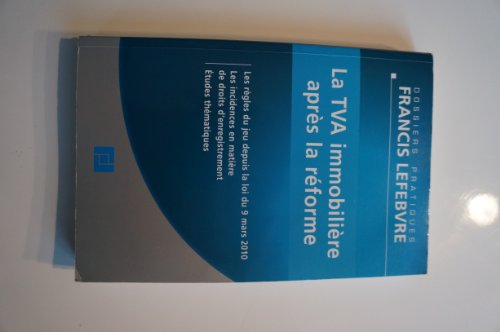 Beispielbild fr TVA immobilire aprs la rforme zum Verkauf von Ammareal