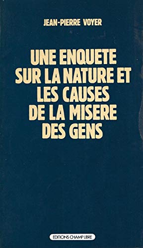 9782851840530: Une Enqute sur la nature et les causes de la misre des gens