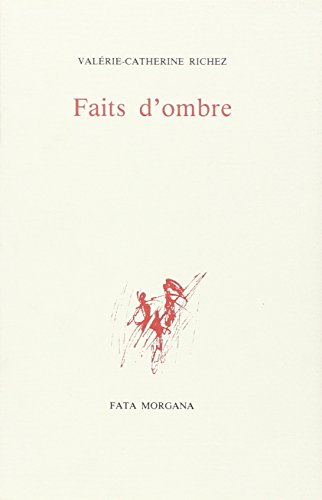 Beispielbild fr Faits d'ombre zum Verkauf von Midori Art Books