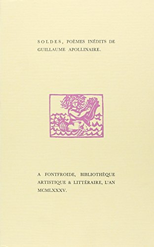 Soldes (9782851941220) by Apollinaire, Guillaume