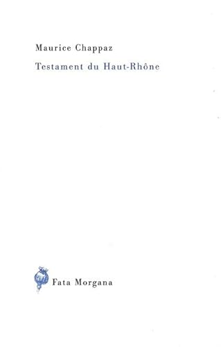 Stock image for Testament du Haut-Rhne for sale by Gallix