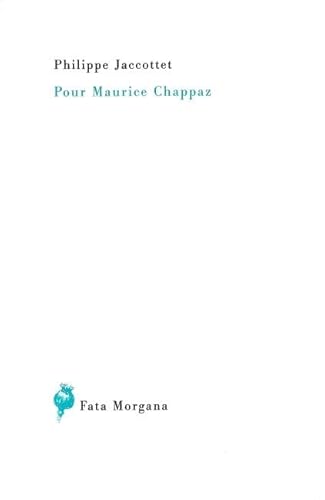 9782851946737: Pour Maurice Chappaz