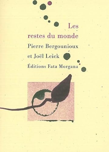 Stock image for Les restes du monde for sale by Librairie La Canopee. Inc.