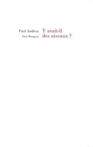 Stock image for Y avait-il des oiseaux ? [Broch] Andreu, Paul for sale by BIBLIO-NET