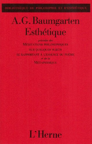 9782851976062: Esthtique (Bibliotheque philo esthetique)