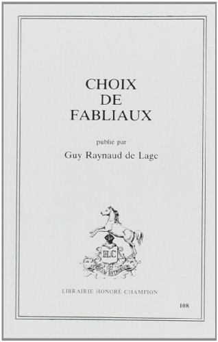 Stock image for Choix de Fabliaux for sale by medimops