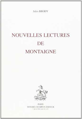 Stock image for Nouvelles Lectures De Montaigne for sale by Anybook.com