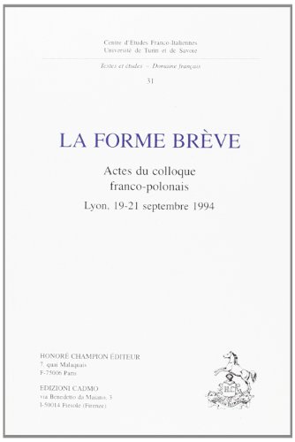 9782852035225: La forme brve