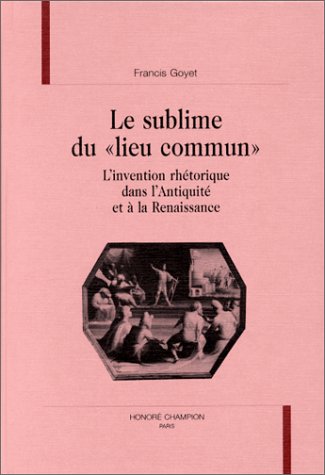 Stock image for Le sublime du "lieu commun" for sale by Ammareal