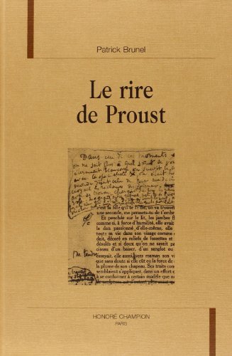 Beispielbild fr Le Rire De Proust (Volume 5) zum Verkauf von Anybook.com