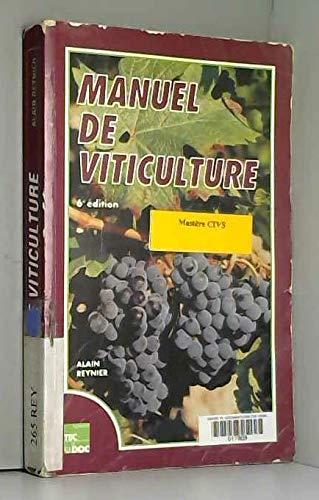 Imagen de archivo de Manuel de viticulture a la venta por medimops