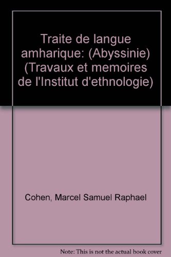 9782852650169: Trait de langue amharique: (Abyssinie)