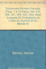 Dictionnaire birman-fran - Bernot, D