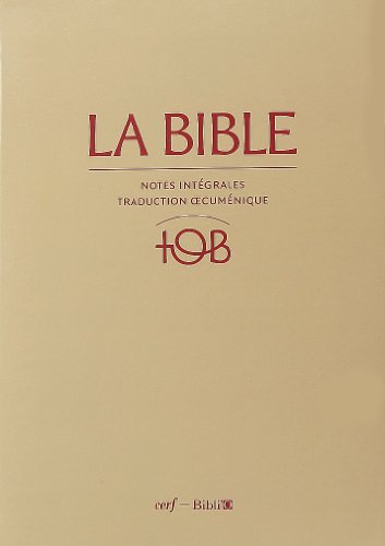9782853006798: LA BIBLE TOB A NOTES INTEGRALES
