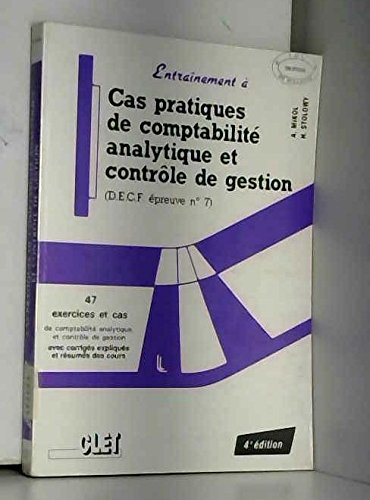Imagen de archivo de Cas pratiques de comptabilit analytique et contrle de gestion a la venta por Le-Livre