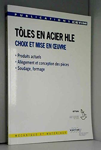 9782854003055: Tles en acier HLE: Choix et mise en oeuvre