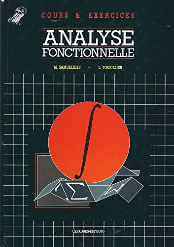 Imagen de archivo de Analyse fonctionnelle Touzillier, Lucien and Samuelides, Manuel a la venta por Librairie LOVE