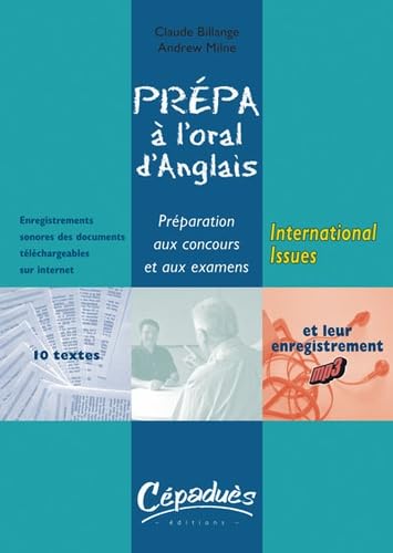 Immagine dell'editore per Prpa  l'oral d'anglais : International Issues venduto da Ammareal