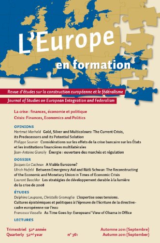 9782855051826: L'Europe en formation: La crise: finance, conomie et politique / Crisis: Finances, Economics and Politics