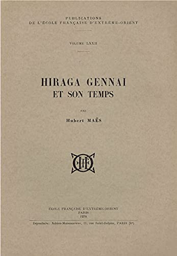 Stock image for Hiriga Gennai et son temps for sale by Gallix